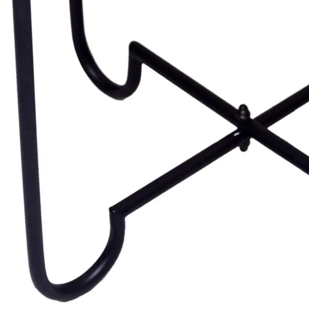 Wohnen Telefontische*Schwarzer Beistelltisch mit Alu Platte - Amalia