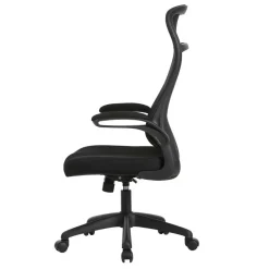 Wohnen Bürostühle*Schwarzer Chefsessel mit Mesh Rücken - Vorianca