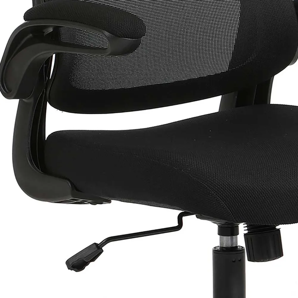 Wohnen Bürostühle*Schwarzer Chefsessel mit Mesh Rücken - Vorianca