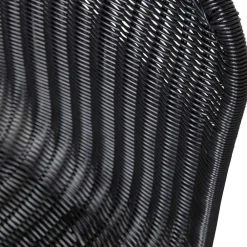 Wohnen Rattanmöbel*Schwarzer Freischwinger aus Kunstrattan - Babette (2er Set)