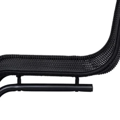 Wohnen Rattanmöbel*Schwarzer Freischwinger aus Kunstrattan - Babette (2er Set)