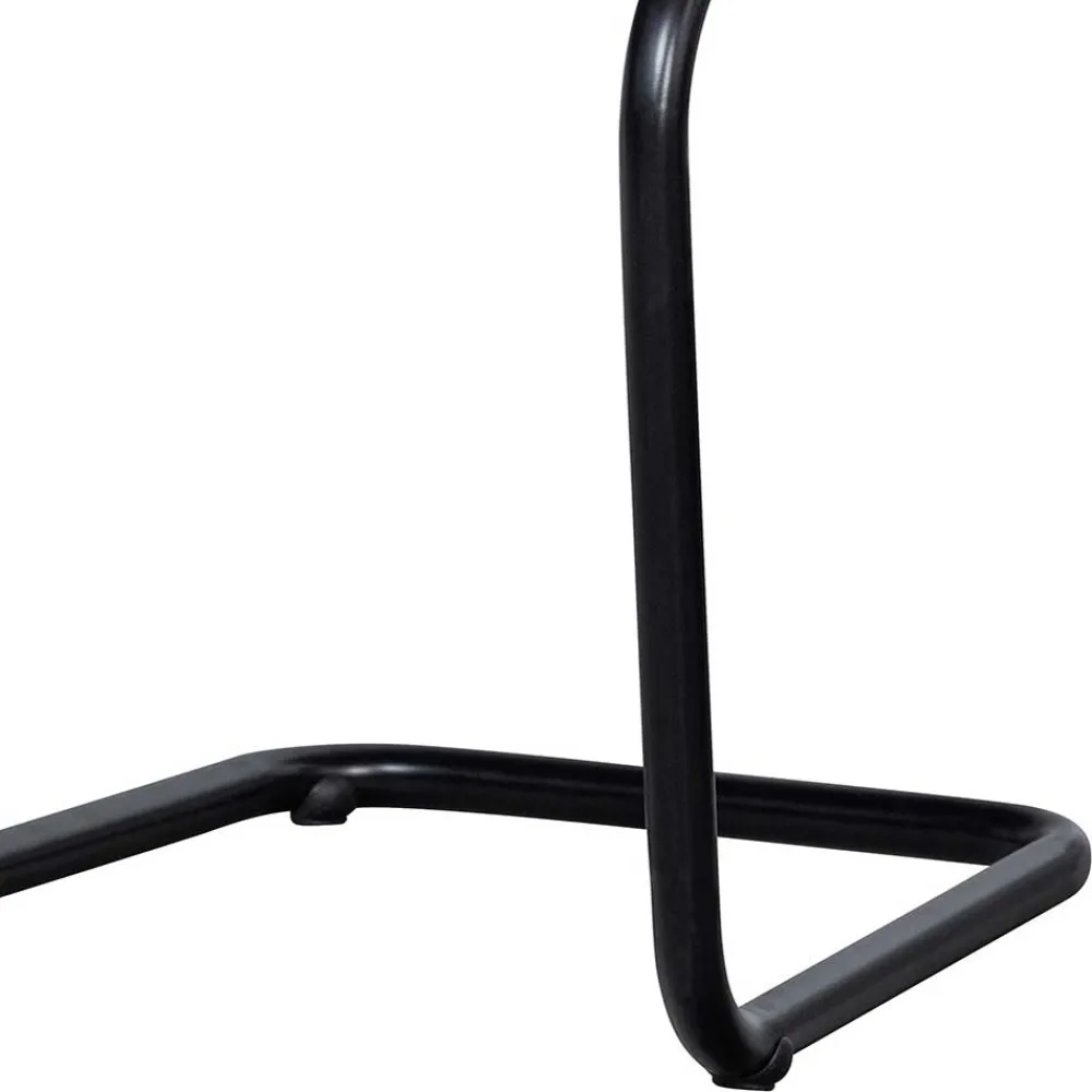 Wohnen Rattanmöbel*Schwarzer Freischwinger aus Kunstrattan - Babette (2er Set)