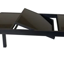 Wohnen Schwarzer Gartentisch aus Aluminium & Glas - Chiano