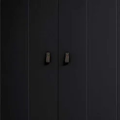 Wohnen Schwarzer Kleiderschrank aus Massivholz - Florida