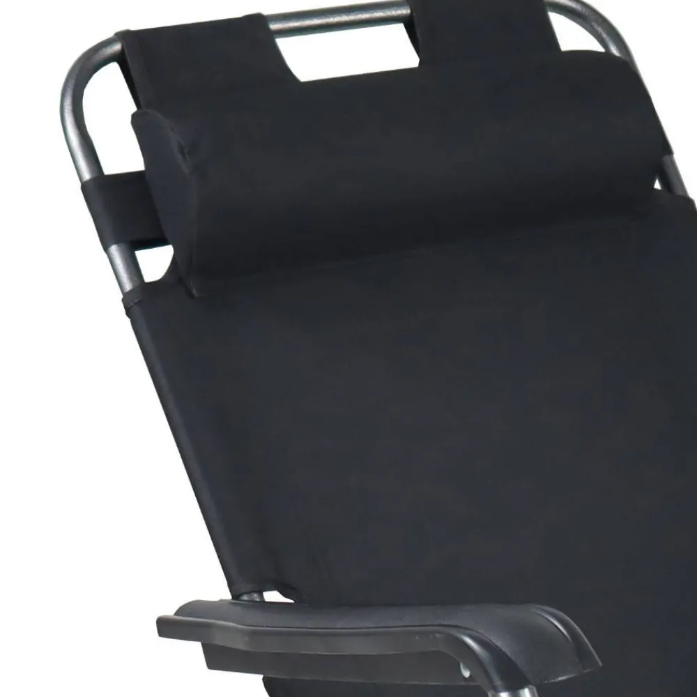 Wohnen Schwarzer Liegestuhl klappbar - Conceppa