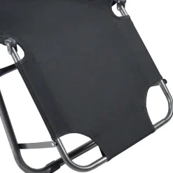Wohnen Schwarzer Liegestuhl klappbar - Conceppa