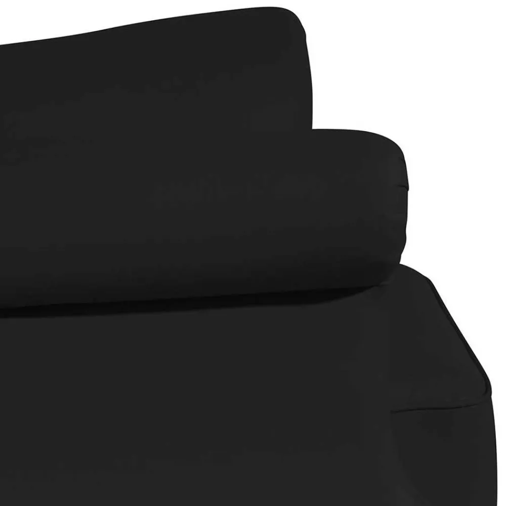 Wohnen Sessel & Hocker|Sessel*Schwarzer Ohrenbackensessel aus Kunstleder - Yannik