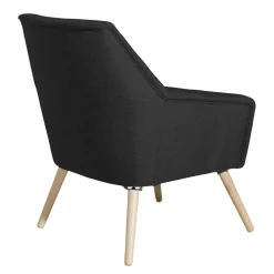 Wohnen Schwarzer Polstersessel aus Webstoff - Chiosma