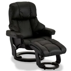 Wohnen Schwarzer Relaxsessel mit Fußablage - Nautygo (zweiteilig)