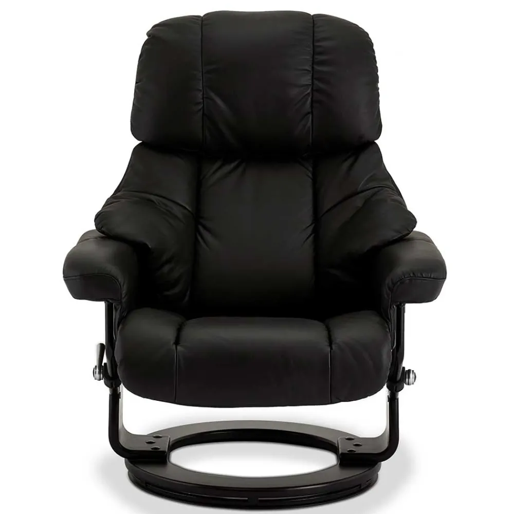 Wohnen Schwarzer Relaxsessel mit Fußablage - Nautygo (zweiteilig)