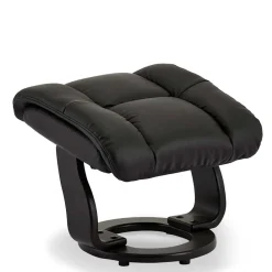 Wohnen Schwarzer Relaxsessel mit Fußablage - Nautygo (zweiteilig)