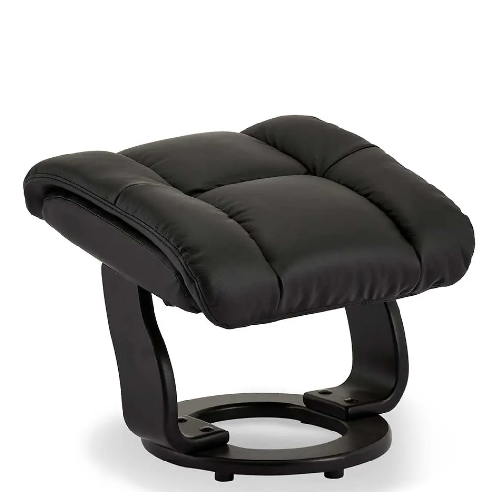 Wohnen Schwarzer Relaxsessel mit Fußablage - Nautygo (zweiteilig)