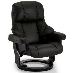 Wohnen Schwarzer Relaxsessel mit Fußablage - Nautygo (zweiteilig)