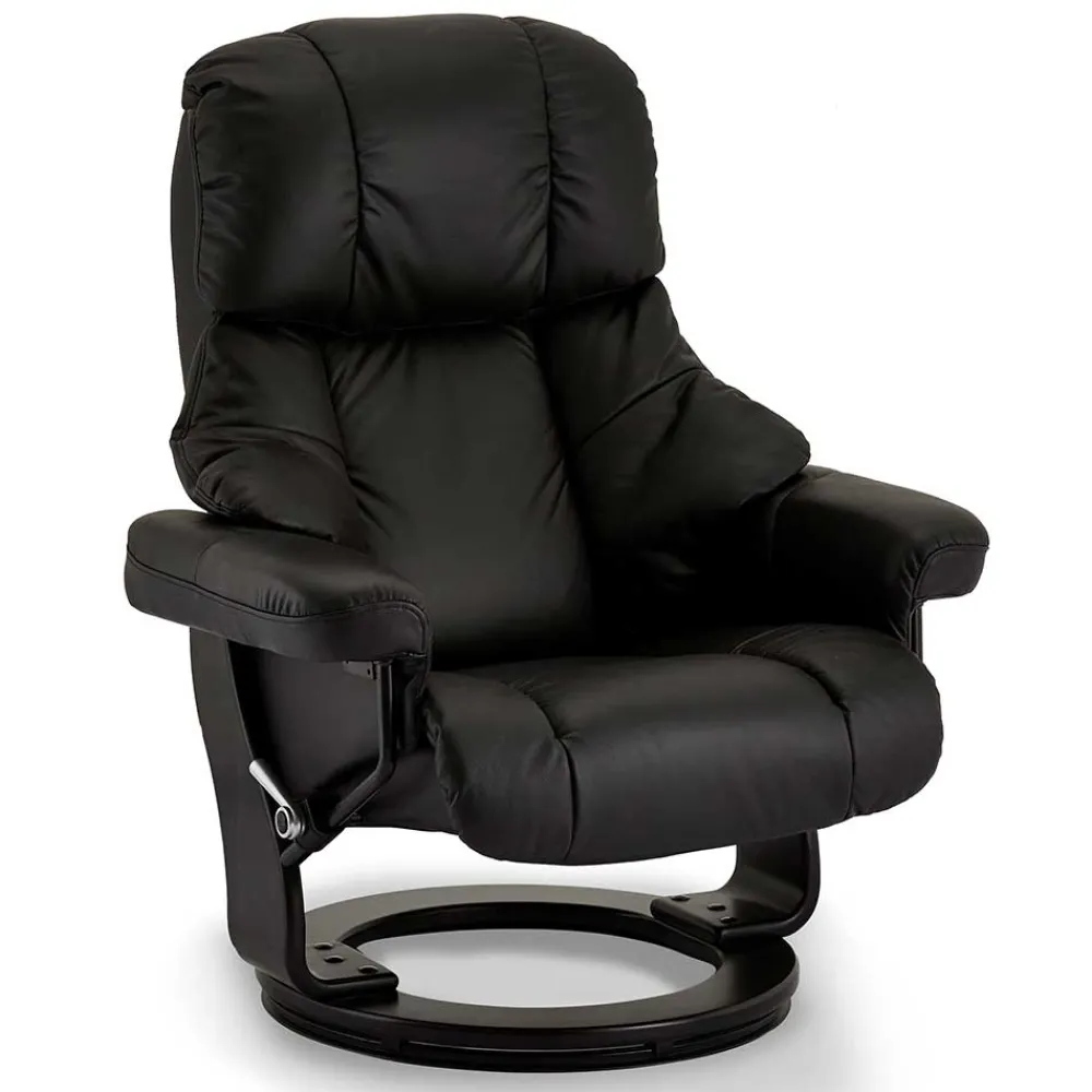 Wohnen Schwarzer Relaxsessel mit Fußablage - Nautygo (zweiteilig)