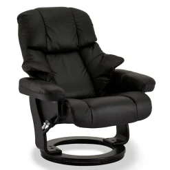 Wohnen Schwarzer Relaxsessel mit Fußablage - Nautygo (zweiteilig)