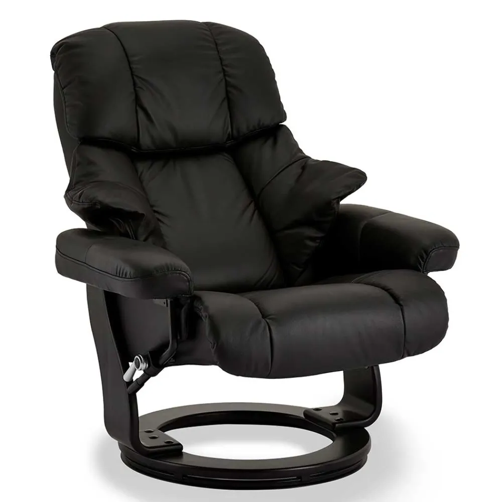 Wohnen Schwarzer Relaxsessel mit Fußablage - Nautygo (zweiteilig)