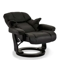 Wohnen Schwarzer Relaxsessel mit Fußablage - Nautygo (zweiteilig)