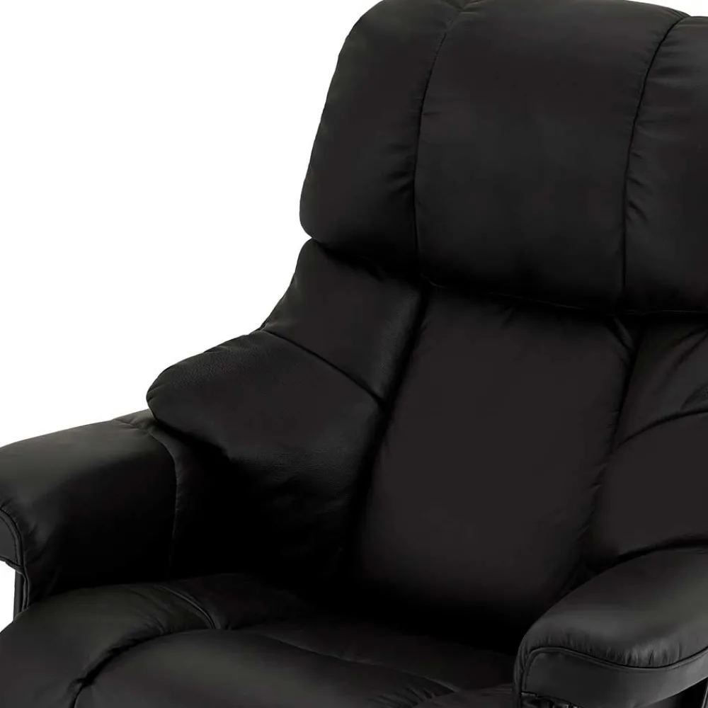 Wohnen Schwarzer Relaxsessel mit Fußablage - Nautygo (zweiteilig)