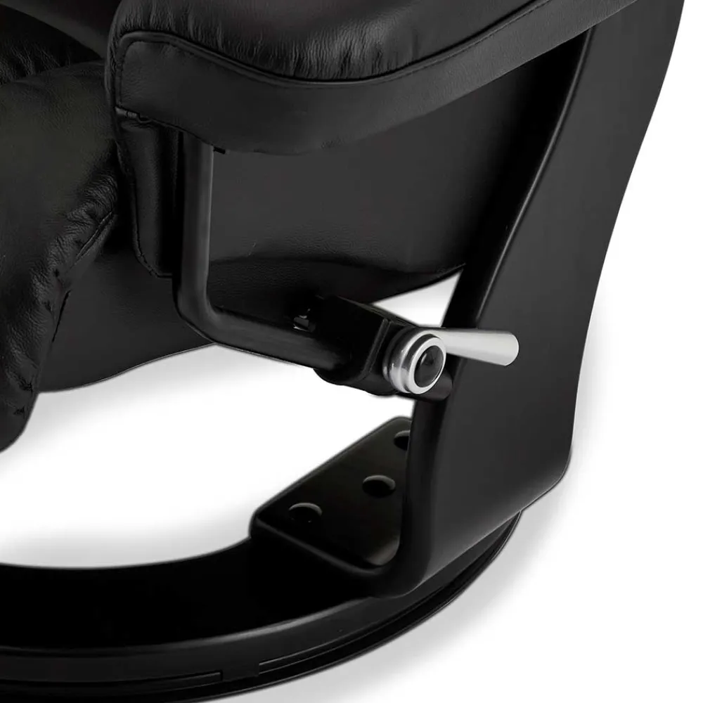 Wohnen Schwarzer Relaxsessel mit Fußablage - Nautygo (zweiteilig)