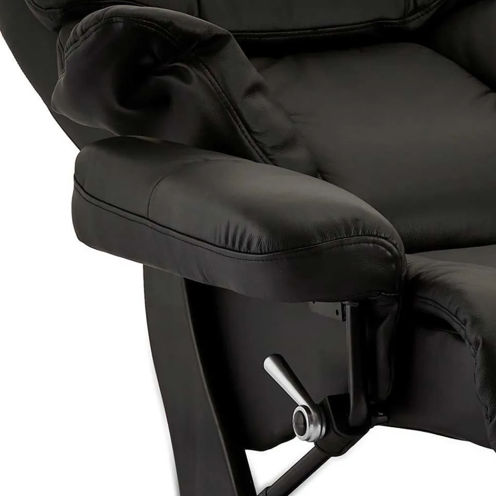 Wohnen Schwarzer Relaxsessel mit Fußablage - Nautygo (zweiteilig)