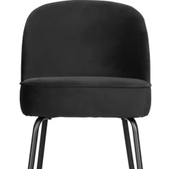 Wohnen Schwarzer Retro Samt Barstuhl in zwei Höhen - Abelless