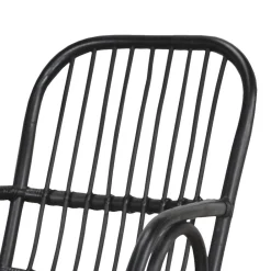 Wohnen Rattanmöbel*Schwarzer Schaukelstuhl modern - Italiano