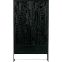 Wohnen Kommoden|Esszimmerschränke*Schwarzer Schrank aus Holz & Metall - Almery