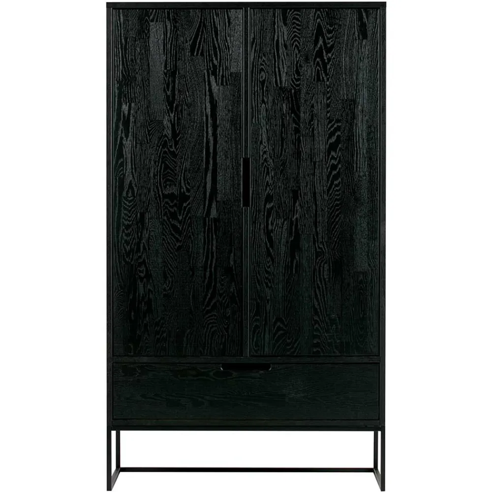 Wohnen Kommoden|Esszimmerschränke*Schwarzer Schrank aus Holz & Metall - Almery