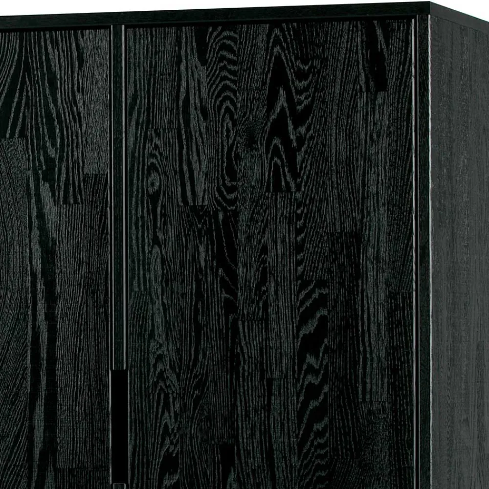 Wohnen Kommoden|Esszimmerschränke*Schwarzer Schrank aus Holz & Metall - Almery
