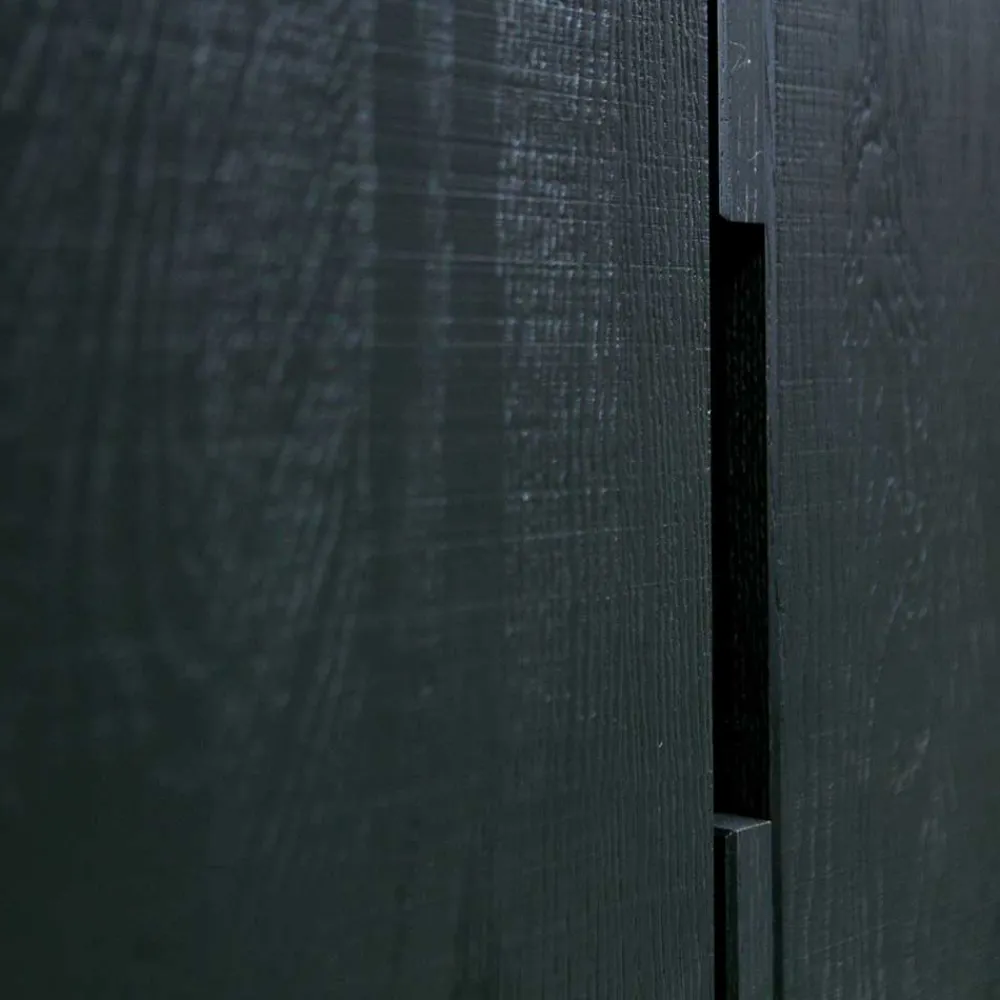 Wohnen Kommoden|Esszimmerschränke*Schwarzer Schrank aus Holz & Metall - Almery