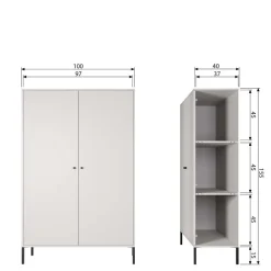 Wohnen Esszimmer-Vitrinen|Vitrinen*Schwarzer Schrank mit Doppeltür - 100x155x40 - Burgossi