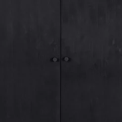 Wohnen Esszimmer-Vitrinen|Vitrinen*Schwarzer Schrank mit Doppeltür - 100x155x40 - Burgossi