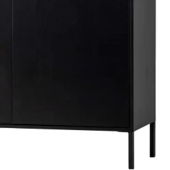 Wohnen Esszimmer-Vitrinen|Vitrinen*Schwarzer Schrank mit Doppeltür - 100x155x40 - Burgossi