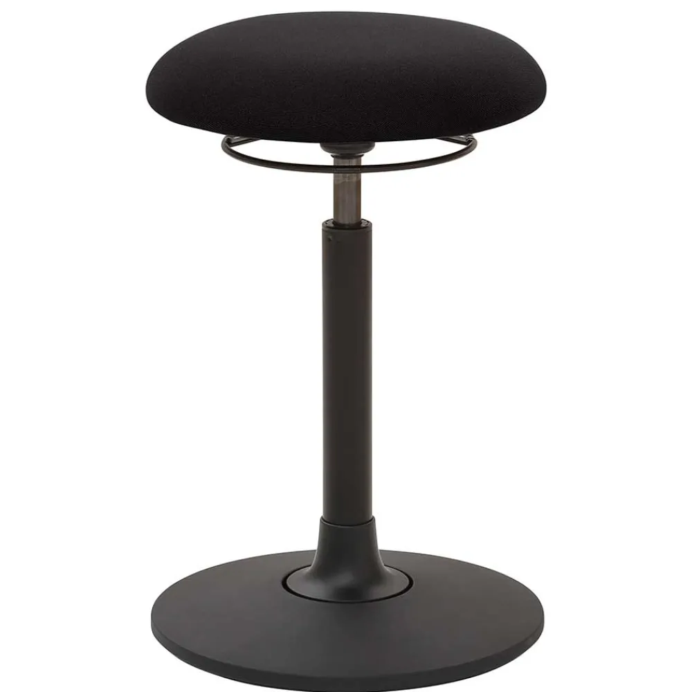 Wohnen Schwarzer Schreibtisch-Hocker in Rund - Piton