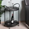 Wohnen Schwarzer Servierwagen in rundem Design - Mapel