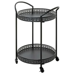 Wohnen Schwarzer Servierwagen in rundem Design - Mapel