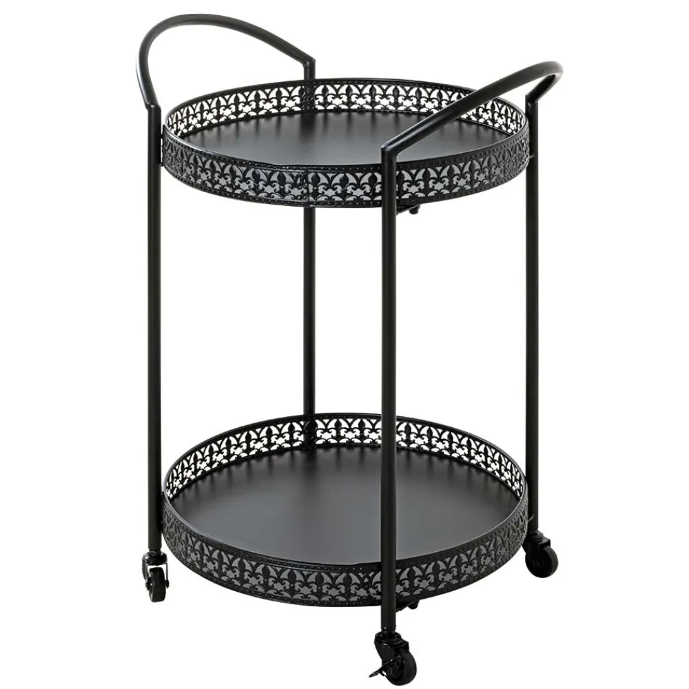 Wohnen Schwarzer Servierwagen in rundem Design - Mapel