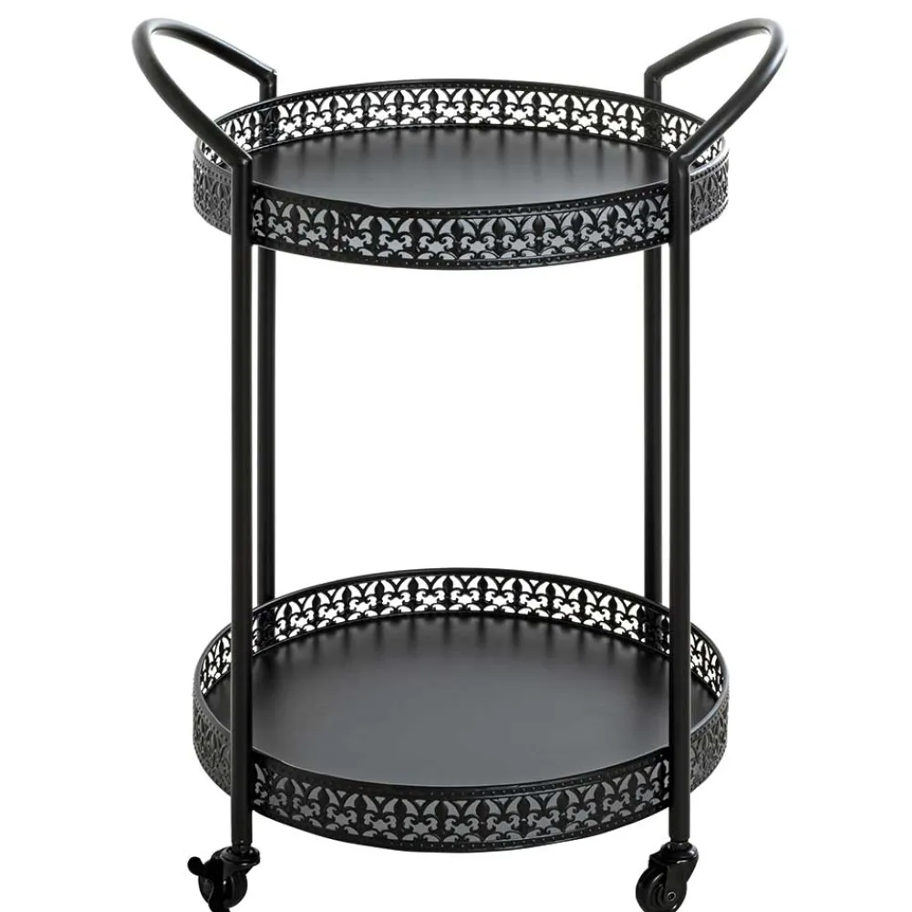 Wohnen Schwarzer Servierwagen in rundem Design - Mapel