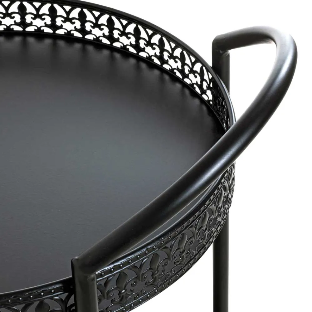 Wohnen Schwarzer Servierwagen in rundem Design - Mapel