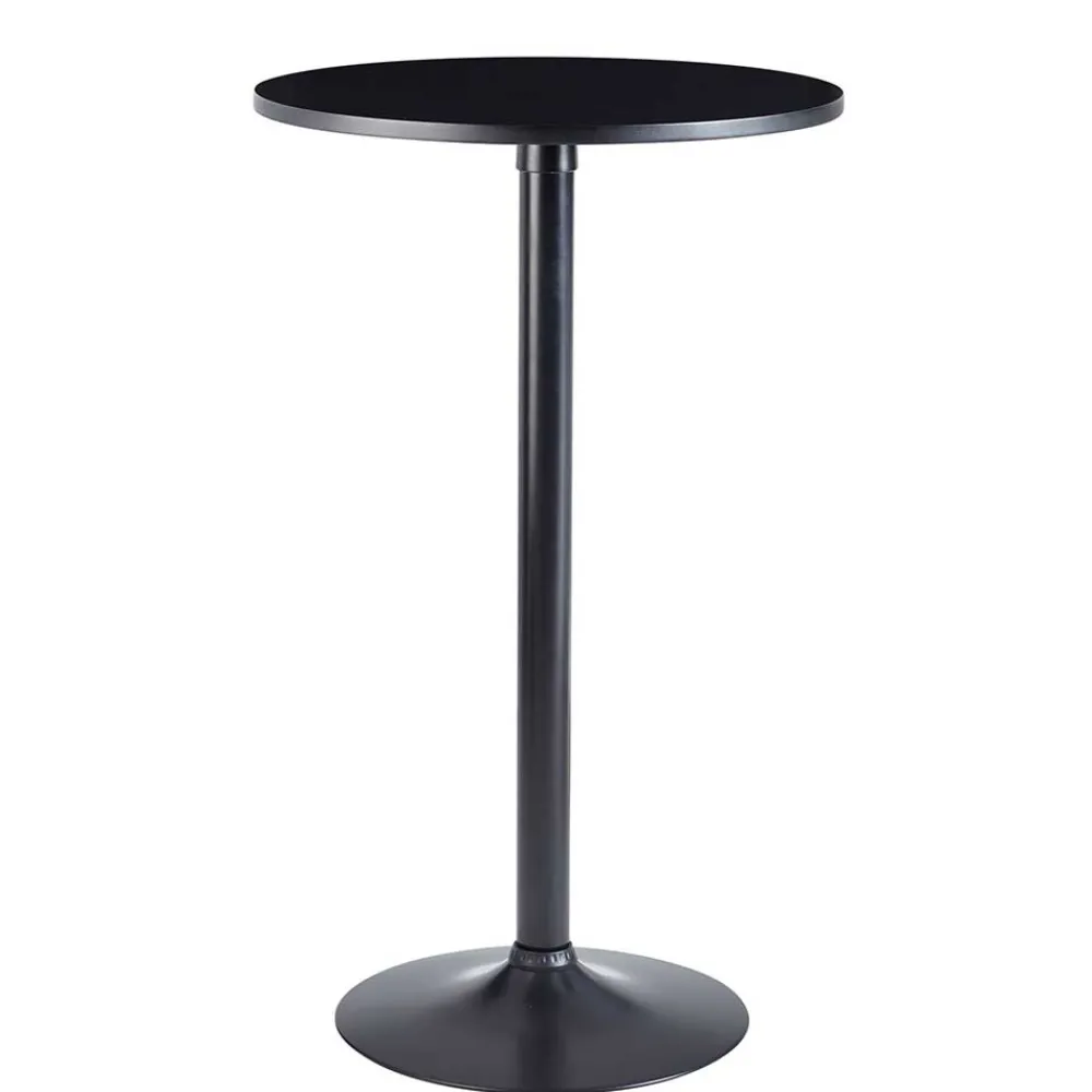 Wohnen Bartische*Schwarzer Stehtisch in Rund 60 cm - Cleva
