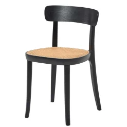 Wohnen Schwarzer Stühle mit Rattan - Racer (2er Set)