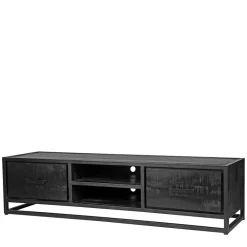 Wohnen Loft Möbel|Industrial Möbel*Schwarzer TV Unterschrank im Industry Stil - Esturado