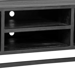 Wohnen Loft Möbel|Industrial Möbel*Schwarzer TV Unterschrank im Industry Stil - Esturado