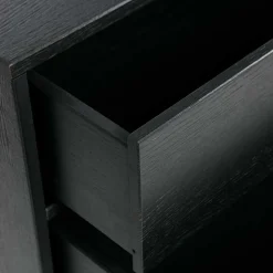 Wohnen Schwarzer TV Unterschrank mit zwei Schubladen - Almery