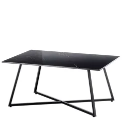 Wohnen Schwarzer Wohnzimmer Sofatisch mit Marmorplatte - Anyala