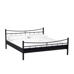 Wohnen Schwarzes Bett Molisea aus Metall