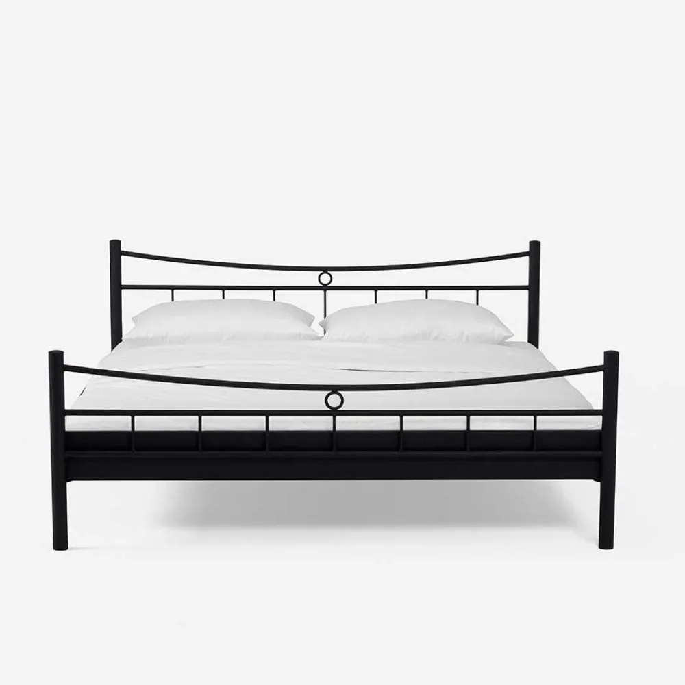 Wohnen Schwarzes Bett Molisea aus Metall