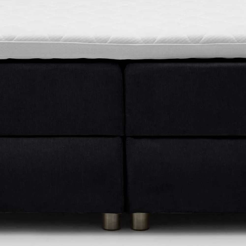 Wohnen Schwarzes Boxspringbett mit Bettkasten - Luya