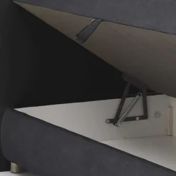 Wohnen Schwarzes Boxspringbett mit Bettkasten - Luya