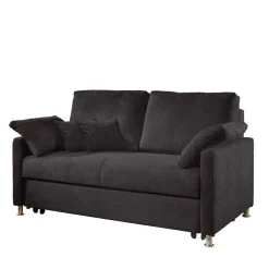 Wohnen Sofas|Sofa*Schwarzes 2er Sofa mit Schlaffunktion - Laromain